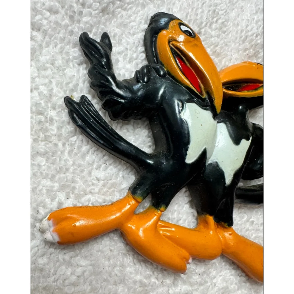 Vintage 1991 Viacom Heckle & Jeckle magpies rubber refrigerator magnet